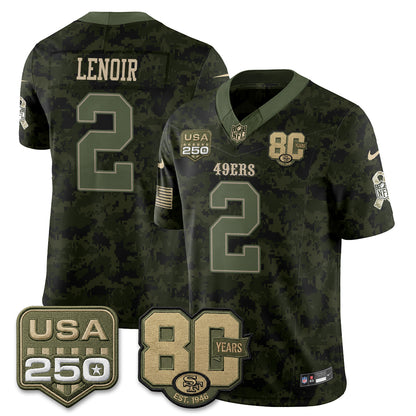 San Francisco 49ers 2026 Salute to Service Edition Vapor Jersey - Stitched-NQD