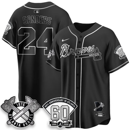 Atlanta Braves 60th Anniversary Silver Edition Vapor Limited Jersey - All Stitched