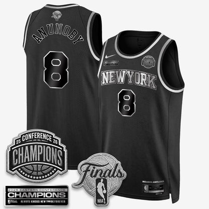 New York Knicks 2026 NBA Eastern Conference Champions White Gold Edition Jersey - Stitched