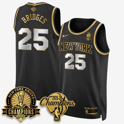 New York Knicks 2026 Basketball Champions Gold Edition Vapor Jersey- Stitched