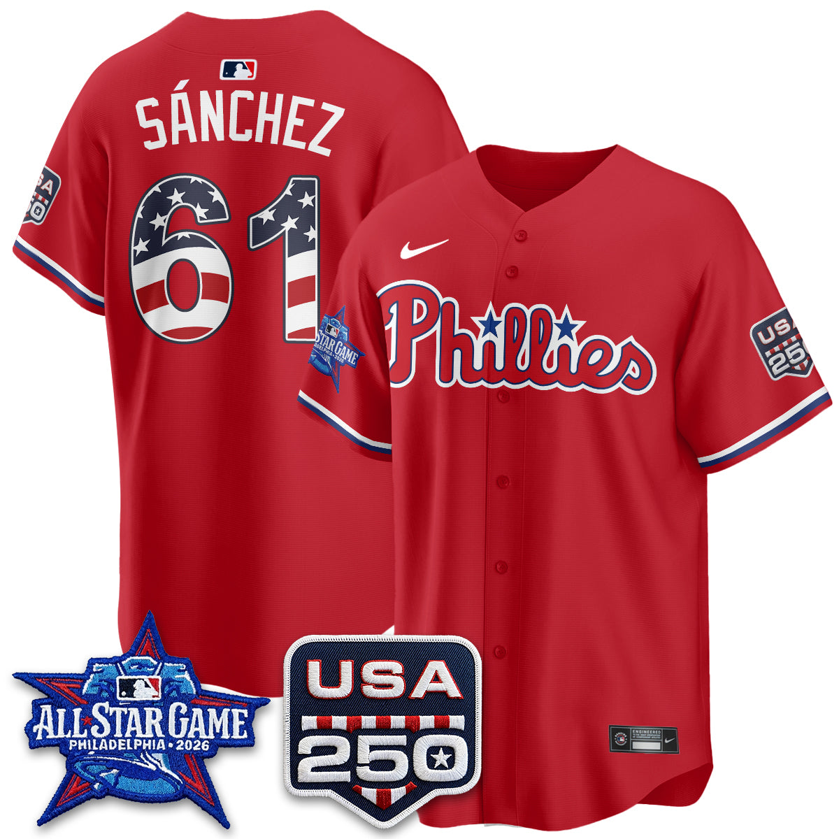 Philadelphia Phillies 2026 All Star Edition Vapor Jersey - Stitched