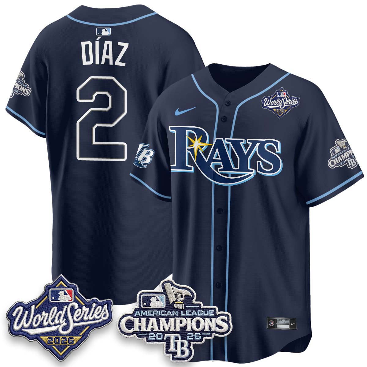 TB - 2026 AL Champions Vapor Jersey - Stitched - NQD (city)