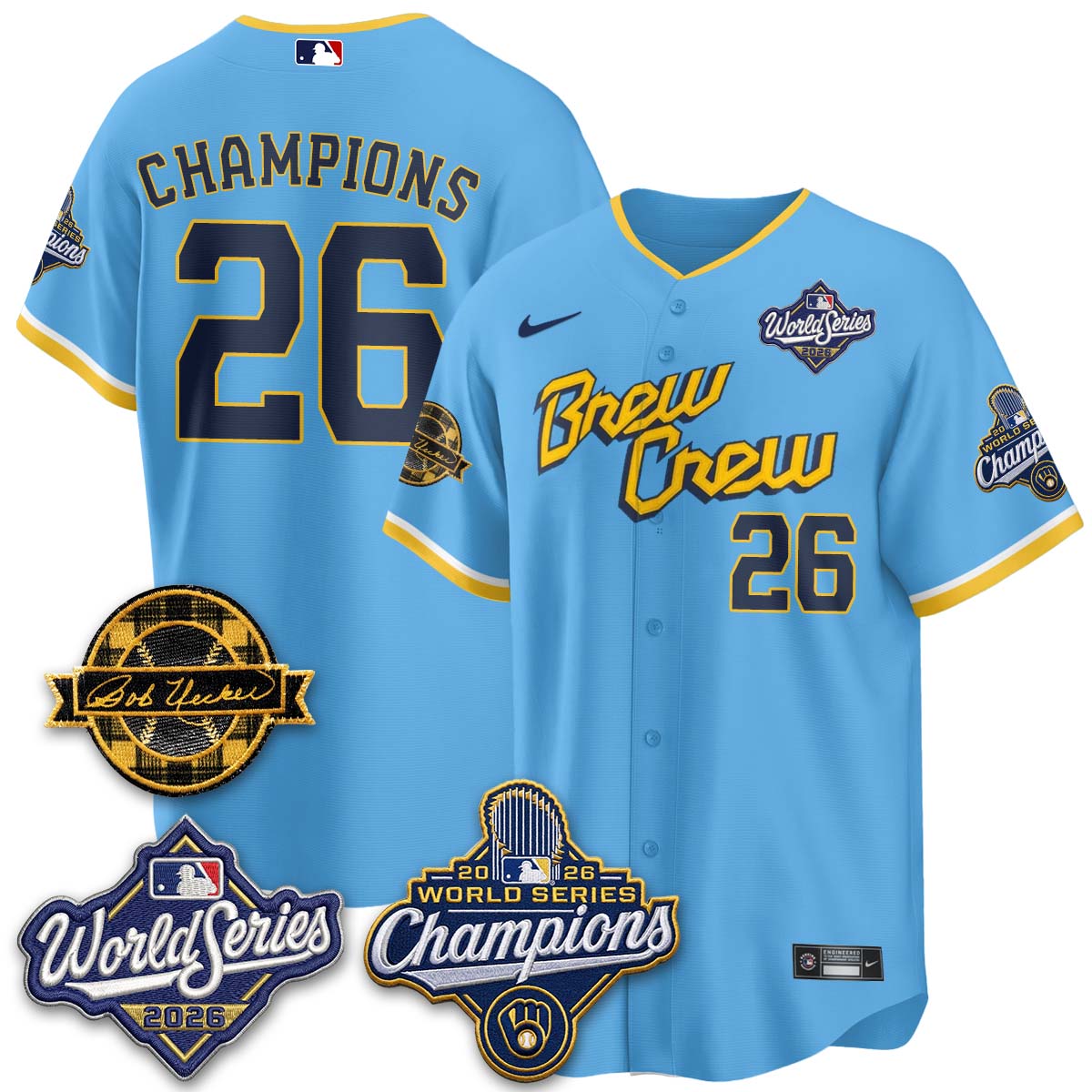 MIL 2026 WS Champions - Bob Patch Vapor Edition - Stitched-NQD (NAV9)