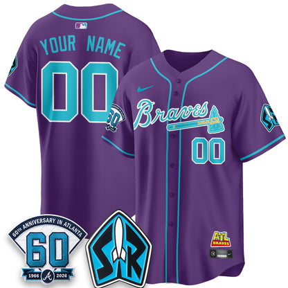Atlanta Braves 60th Anniversary Space Ranger Edition Vapor Limited Custom Jersey - All Stitched