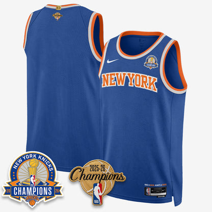 New York Knicks 2026 Basketball Champions Gold Edition Vapor Jersey- Stitched