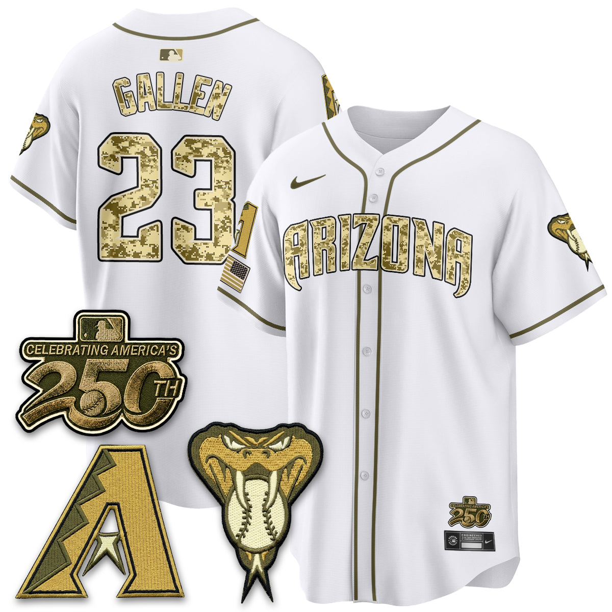 Arizona Diamondbacks Salute to Service 2026 Vapor Premier Limited Jersey - All Stitched
