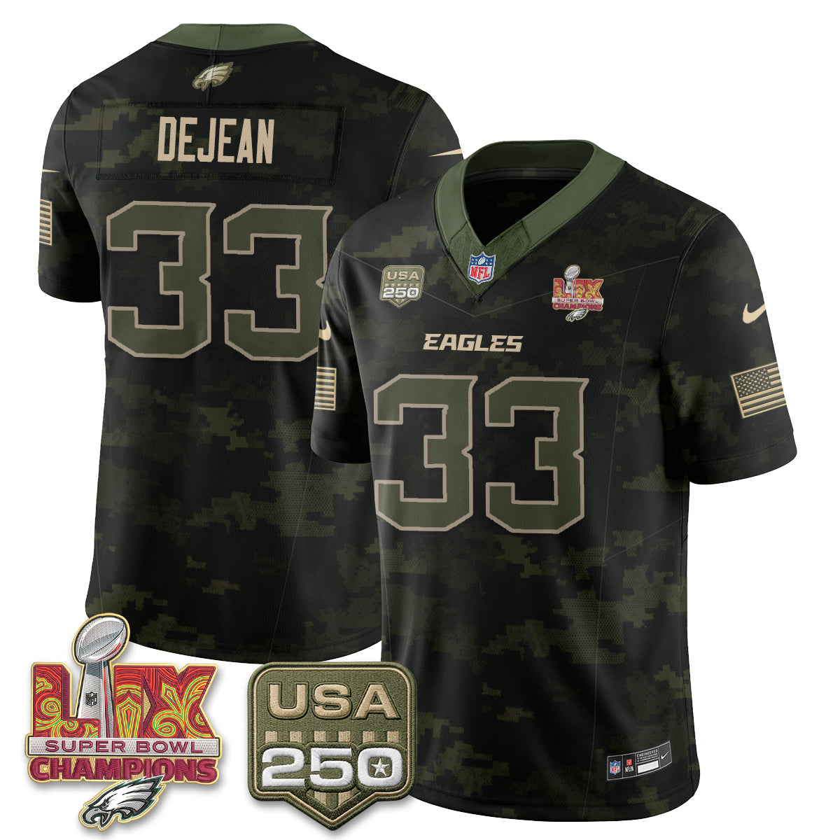 Philadelphia Eagles Salute to Service Vapor Jersey - Stitched