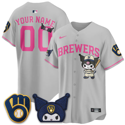 Milwaukee Brewers x  KRM Edition Vapor Custom Jersey - Stitched