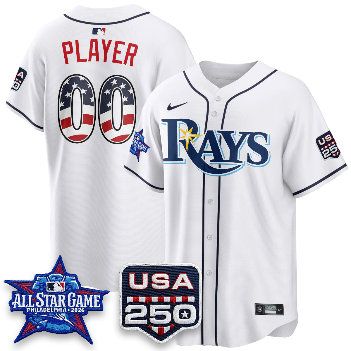 Tampa Bay Rays 2026 All Star Edition Vapor Custom Jersey - Stitched