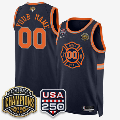 New York Knicks 2026 NBA Eastern Conference Champions City Edition Custom Jersey - Stitched