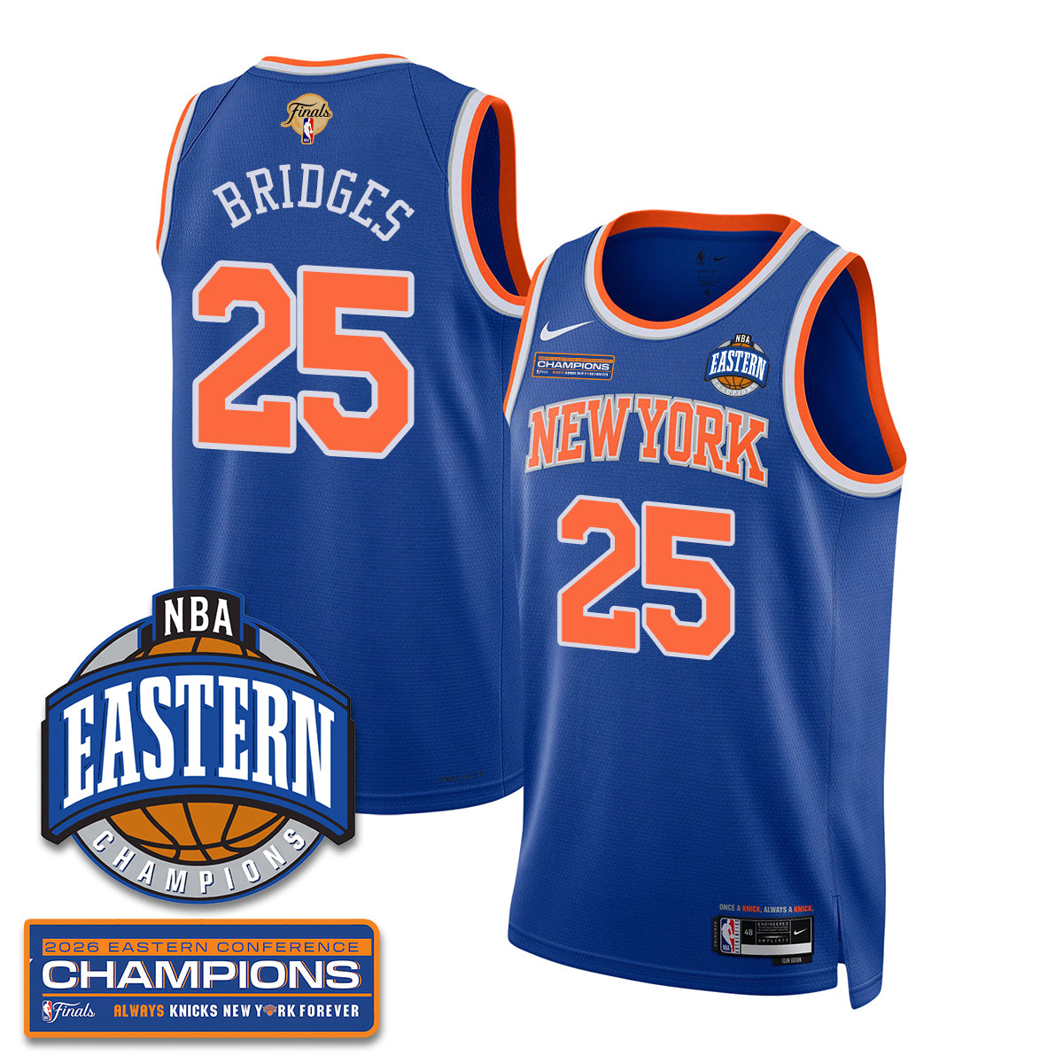 New York Knicks 2026 NBA Eastern Conference Champions City Jersey - Stitched