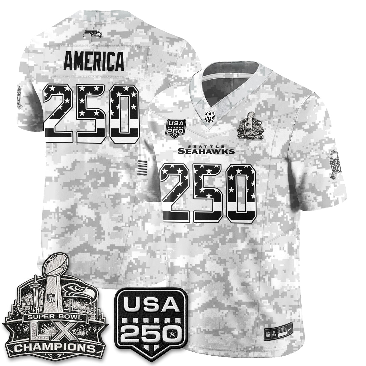 Seattle Seahawks 2026 Salute to Service Edition Vapor Jersey - Stitched-NQD