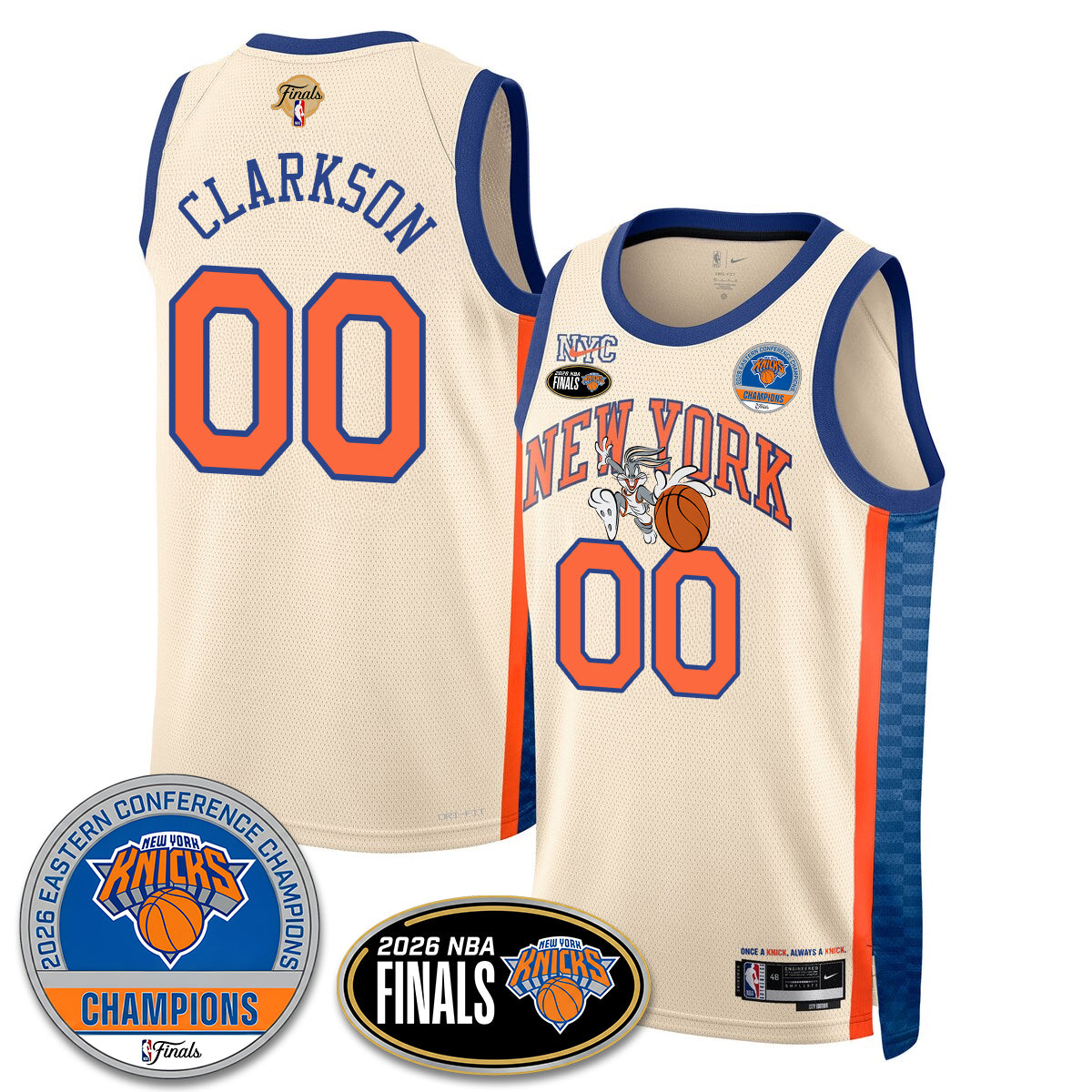 New York Knicks 2026 NBA Eastern Conference Champions x Bunny Vapor Jersey - Stitched