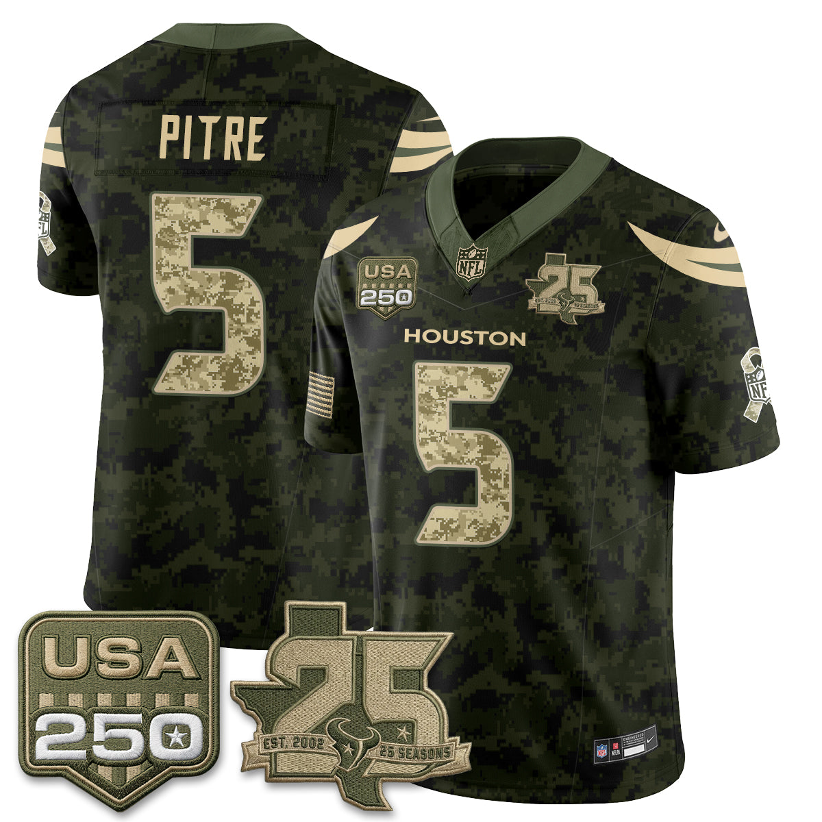 Houston Texans 2026 Salute to Service Edition Vapor Jersey - Stitched