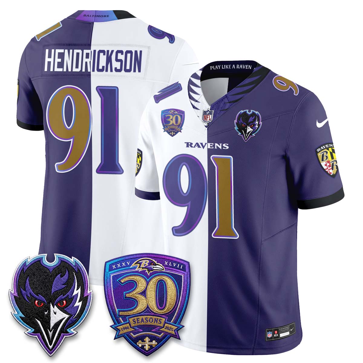Baltimore Ravens The Next Flight Split Vapor Jersey - Stitched