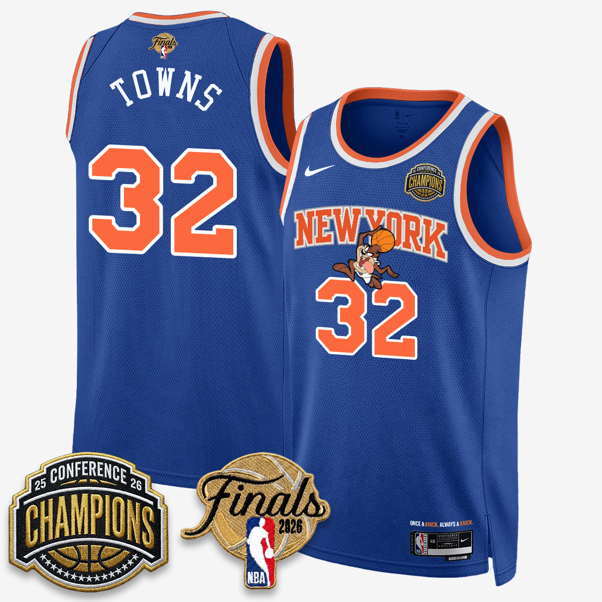 New York Knicks 2026 NBA Eastern Conference Champions x Taz Vapor Jersey - Stitched