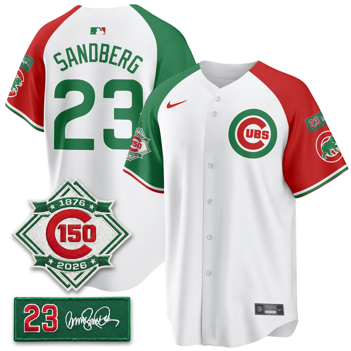 CHC Limited Mexico Jersey - 150th Anniversary + Ryne Sandberg Tribute Patch Stitched