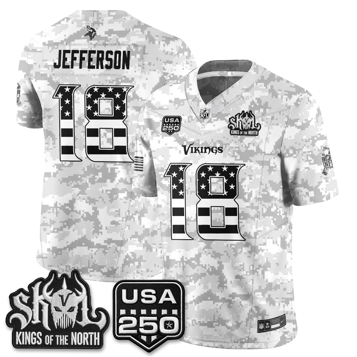 Minnesota Vikings 2026 Salute to Service Edition Vapor Jersey - Stitched