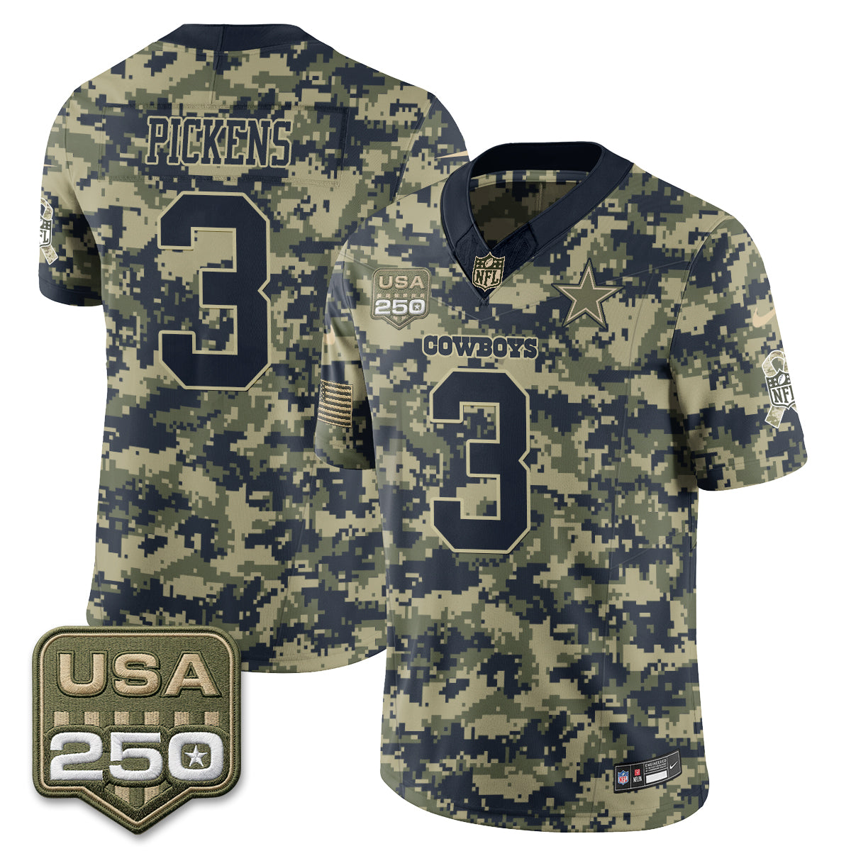 Dallas Cowboys 2026 Salute to Service Edition Vapor Jersey - Stitched