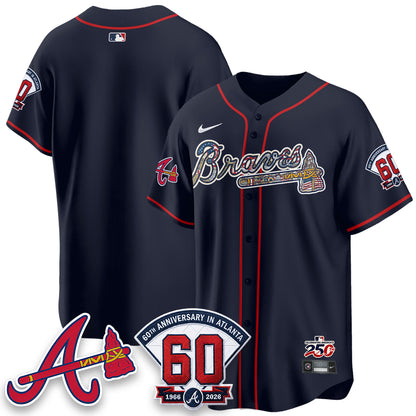 Atlanta Braves 2026 Independence Day USA Vapor Limited Jersey - Stitched
