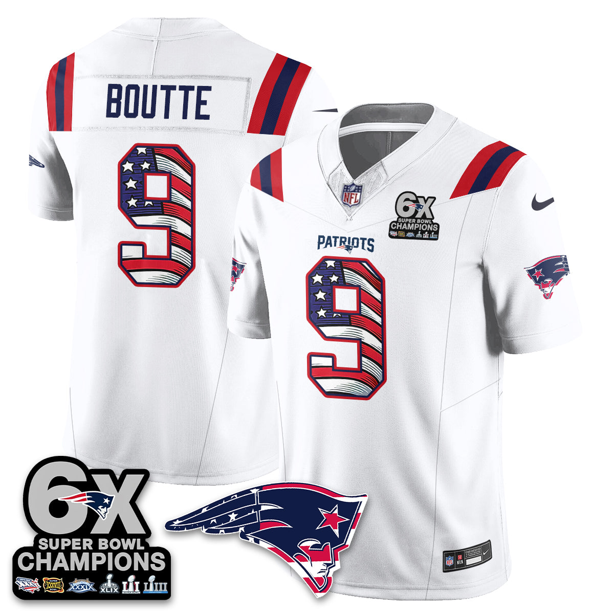 New England Patriots America Edition Vapor Jersey V2- Stitched