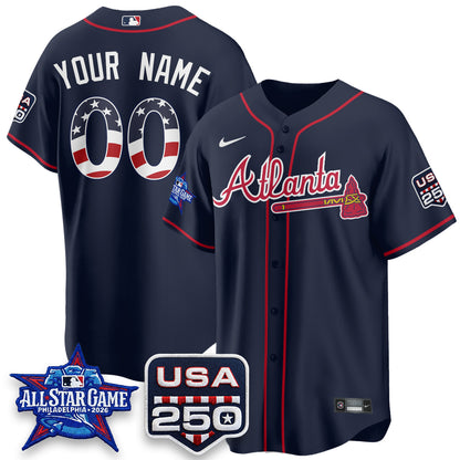 Atlanta Braves 2026 All Star Game Vapor Custom Jersey- Stitched