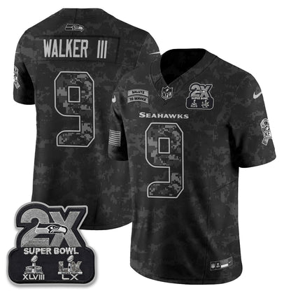 Seattle Seahawks 2026 Salute to Service Vapor Jersey - Stitched
