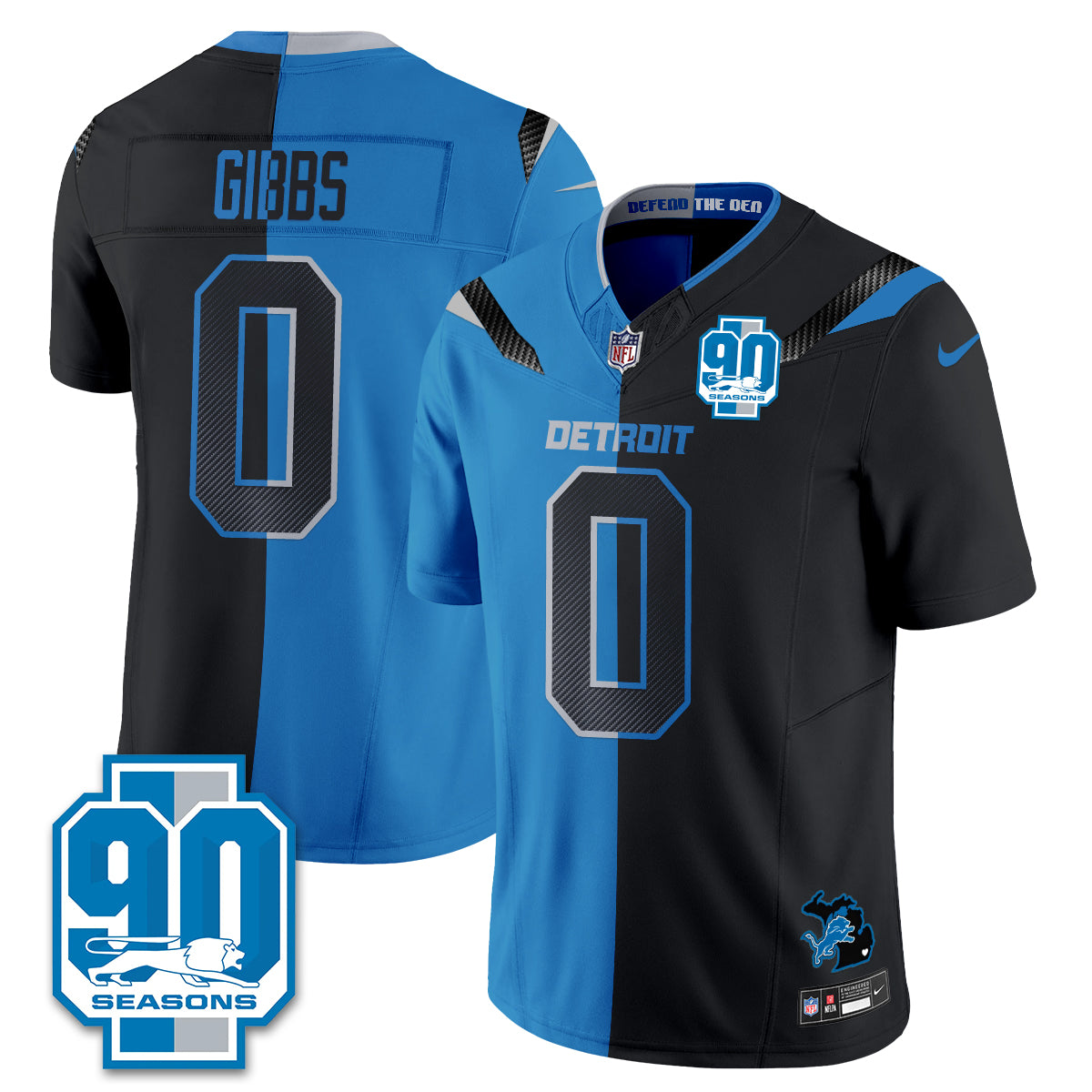 Detroit Lions Rivalries Split Edition Vapor Jersey - Stitched