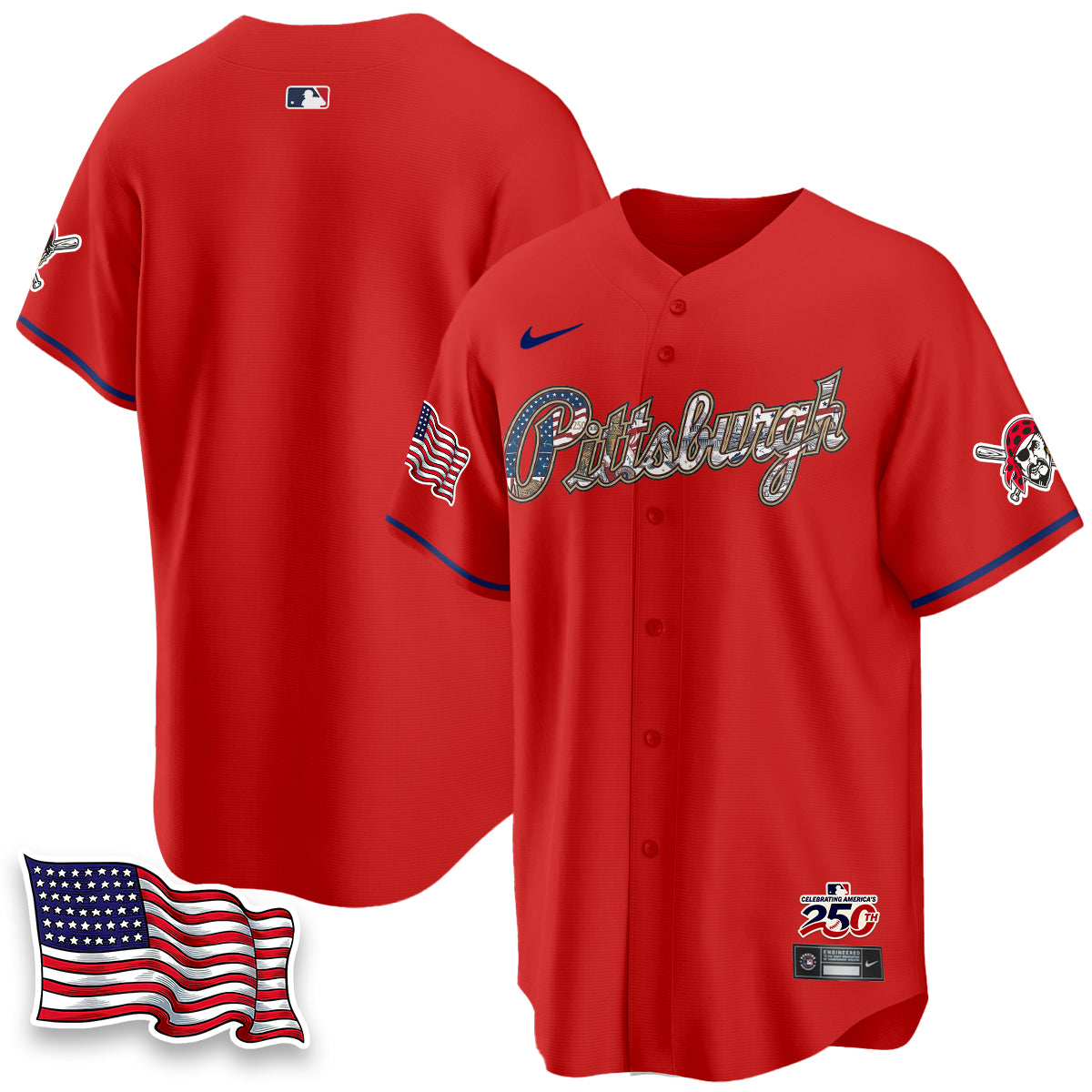 Pittsburgh Pirates 2026 Independence Day USA Vapor Limited Jersey - Stitched