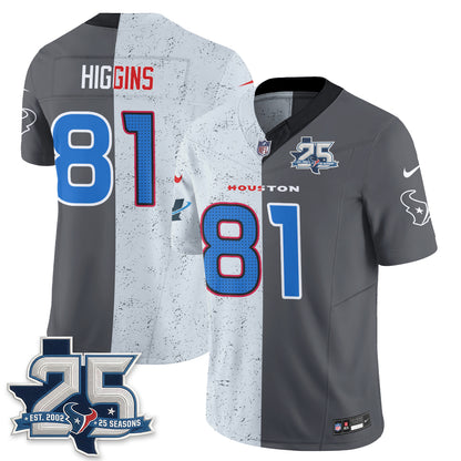 Houston Texans Fan Gear Split Vapor Jersey - Stitched