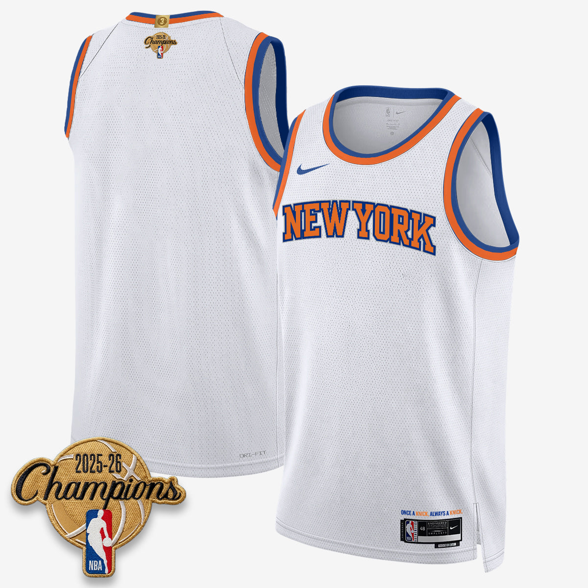 New York Knicks 2026 Basketball Champions Vapor Jersey V2- Stitched