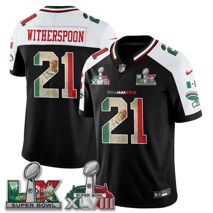 Seattle Seahawks Mexico Edition Vapor Jersey V2- Stitch-NQD