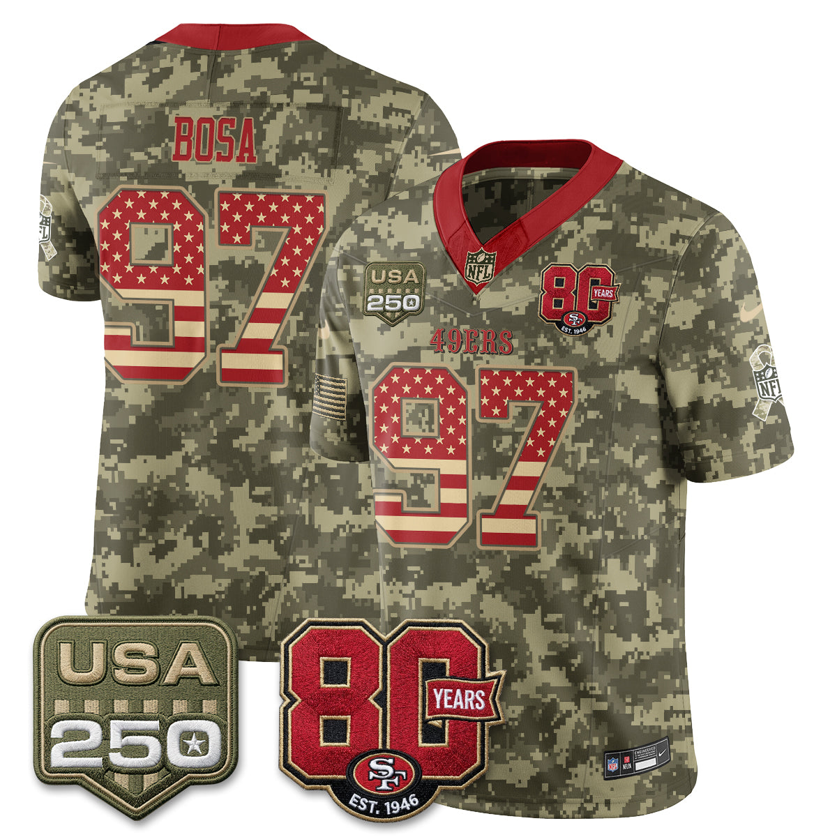 San Francisco 49ers 2026 Salute to Service Edition Vapor Jersey - Stitched-NQD