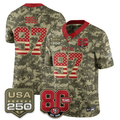 San Francisco 49ers 2026 Salute to Service Edition Vapor Jersey - Stitched-NQD