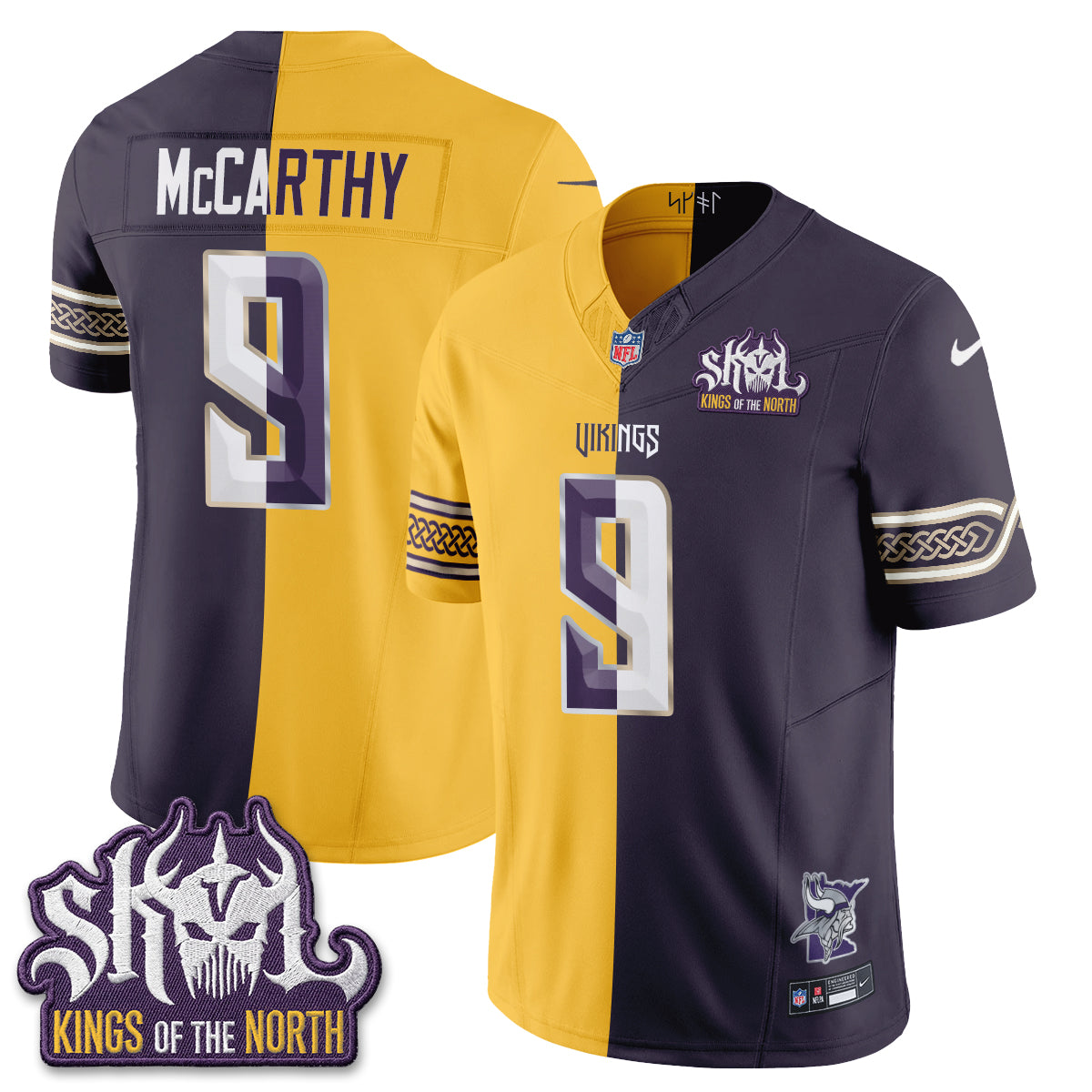Minnesota Vikings 2026 Rivalries Split V2 Vapor Jersey - Stitched