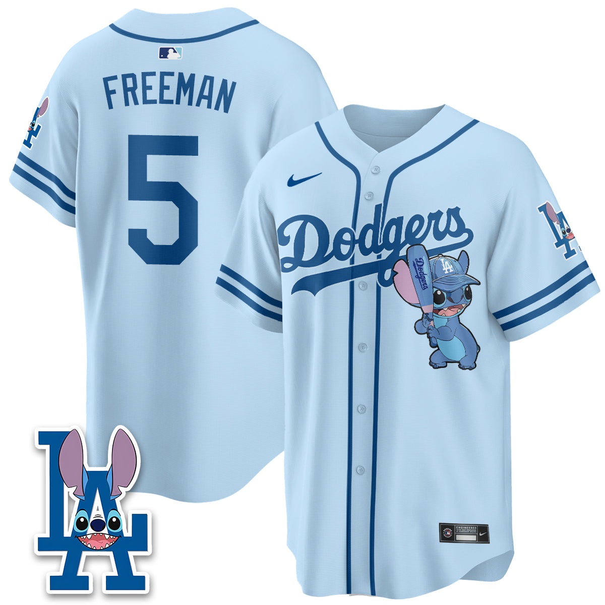 Los Angeles Dodgers x Blue Alien Edition Vapor Jersey - Stitched
