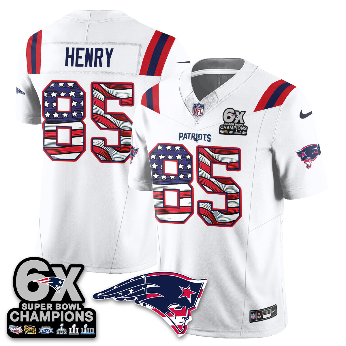 New England Patriots America Edition Vapor Jersey V2- Stitched