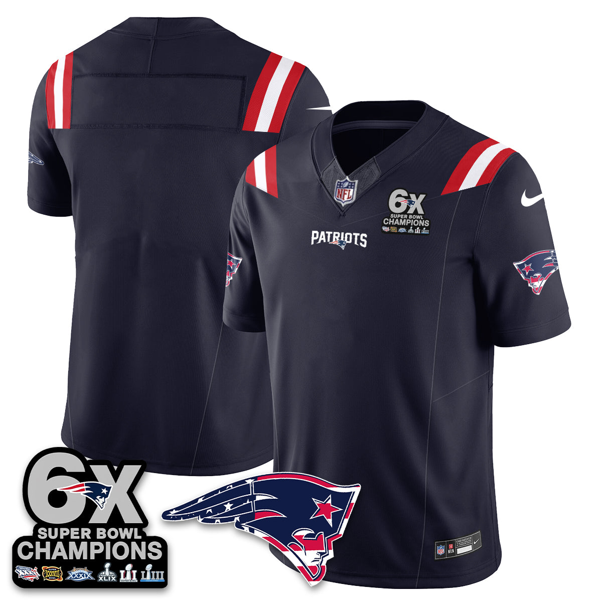 New England Patriots America Edition Vapor Jersey V2- Stitched