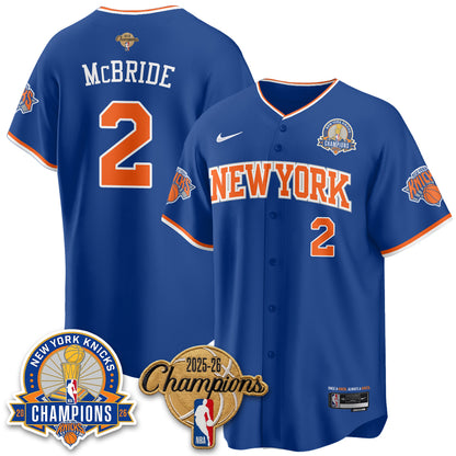 New York Knicks 2026 NBA Champions Cream Baseball Edition Vapor Jersey - Stitched