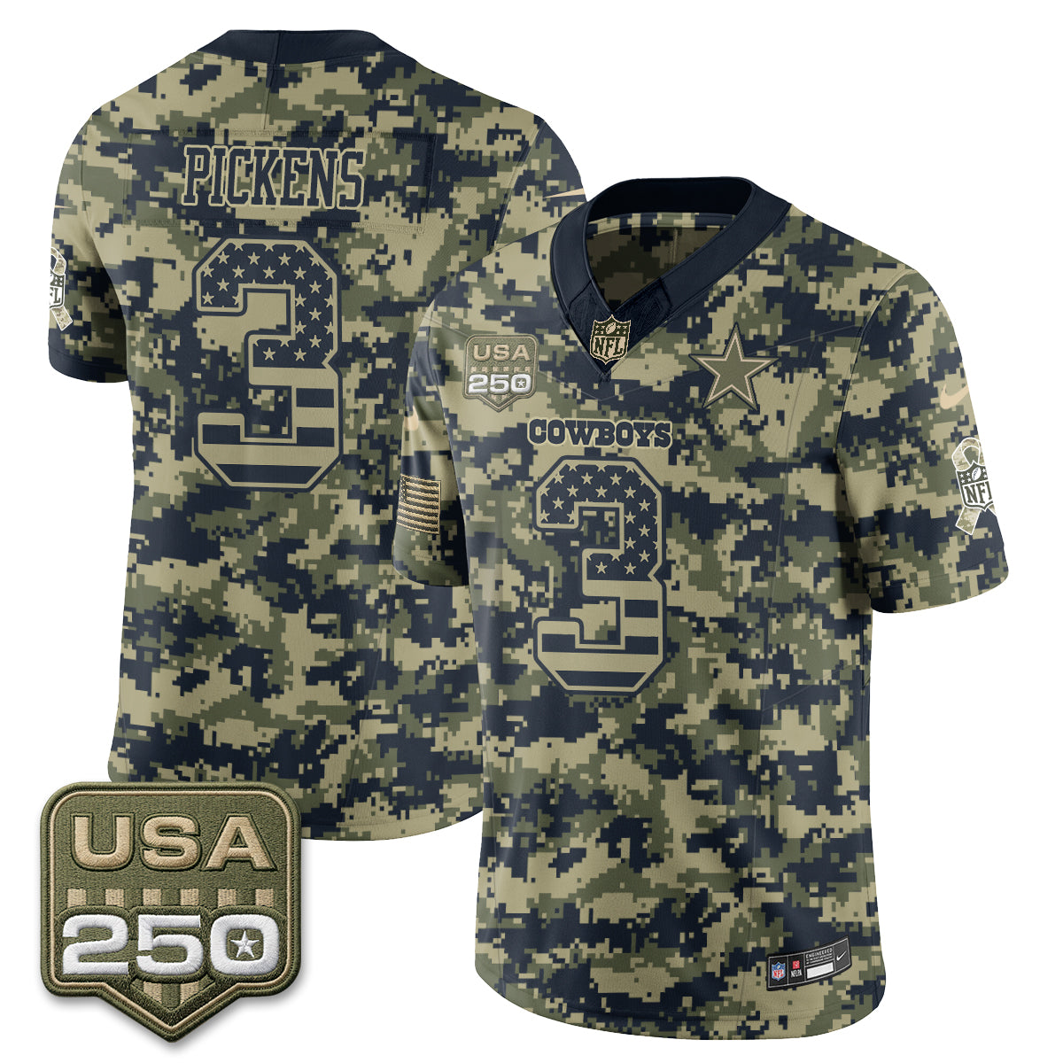Dallas Cowboys 2026 Salute to Service Edition Vapor Jersey - Stitched