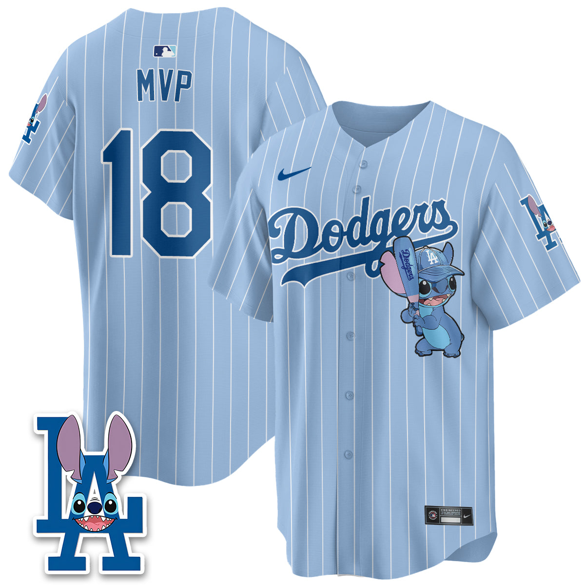 Los Angeles Dodgers x Blue Alien Edition Vapor Jersey - Stitched