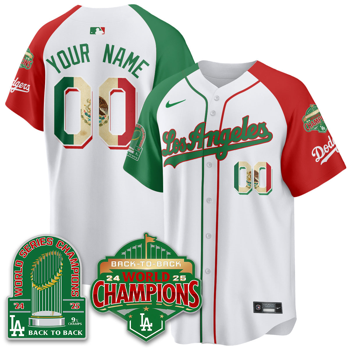 CUSTOM LAD Mexico Vapor Limited Jersey - 9x & B2B Champs - Stitched