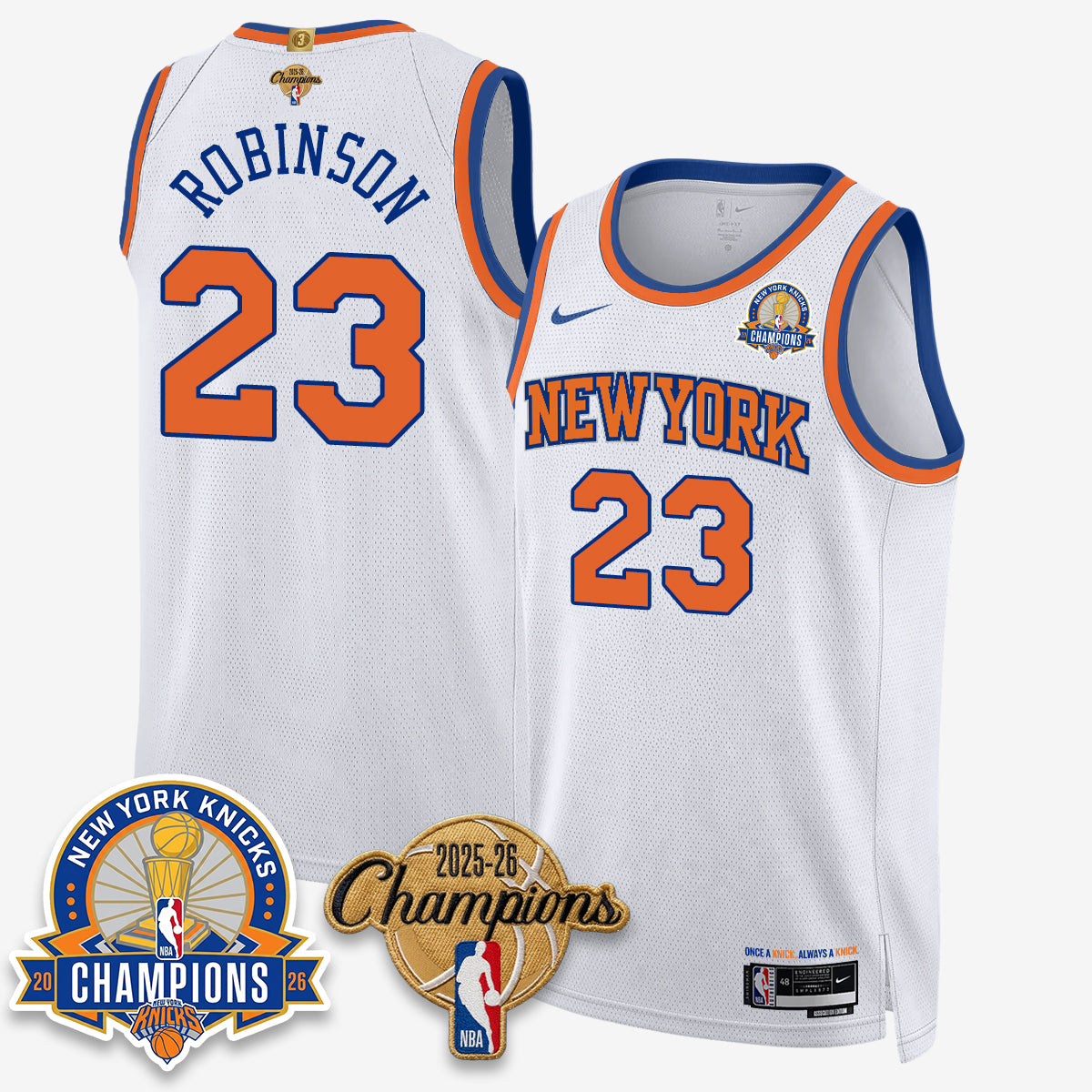 New York Knicks 2026 Basketball Champions Gold Edition Vapor Jersey- Stitched
