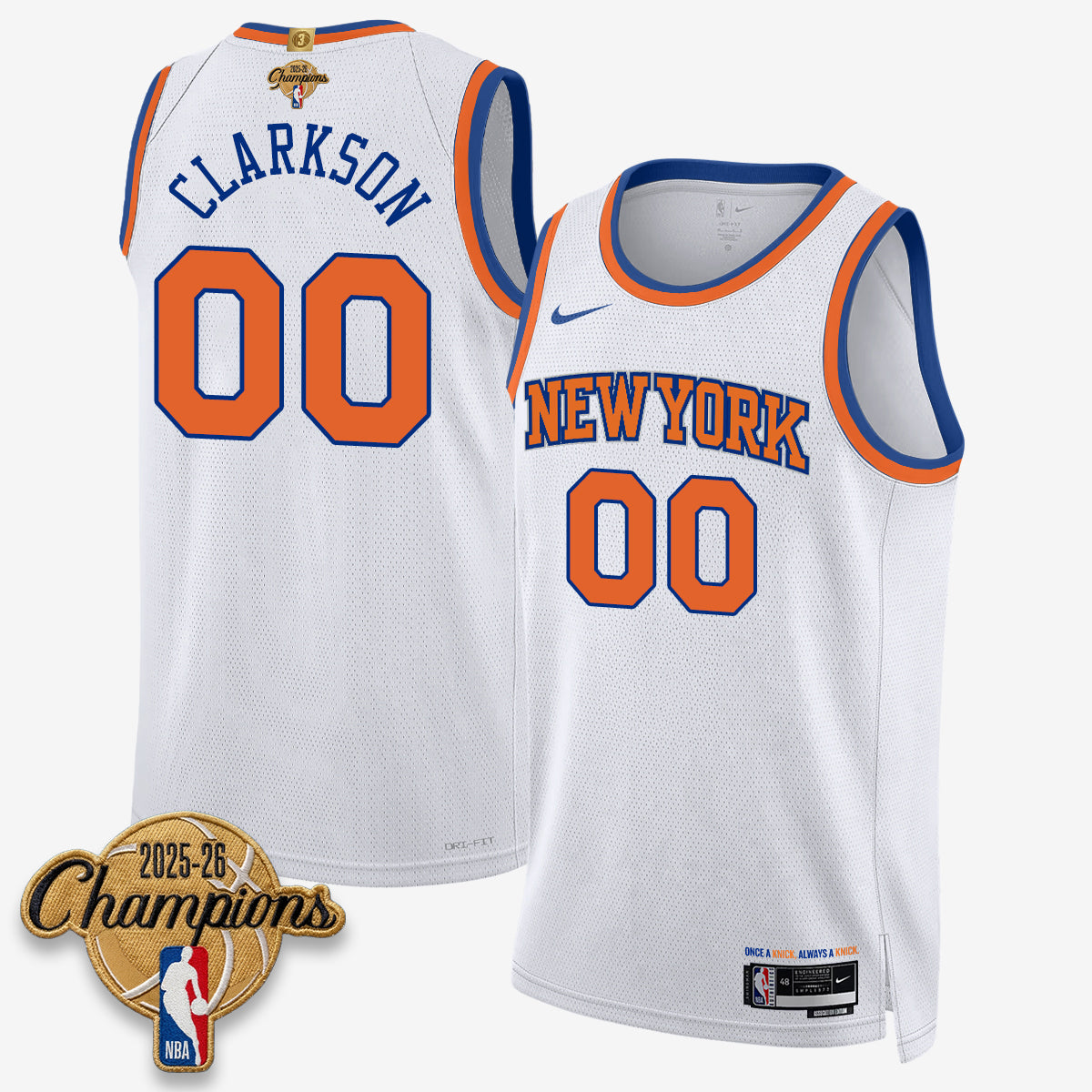 New York Knicks 2026 Basketball Champions Vapor Jersey V2- Stitched