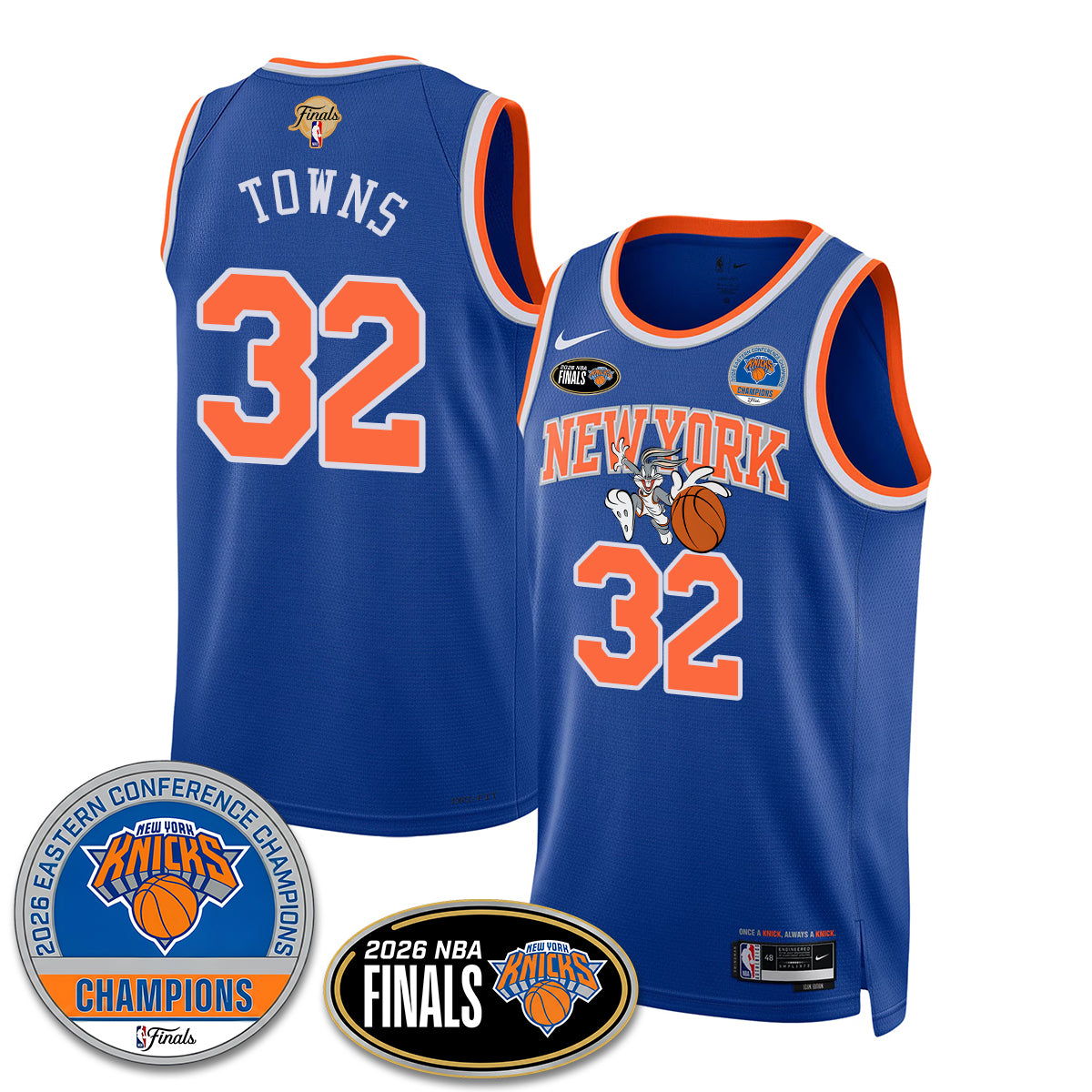 New York Knicks 2026 NBA Eastern Conference Champions x Bunny Vapor Jersey - Stitched