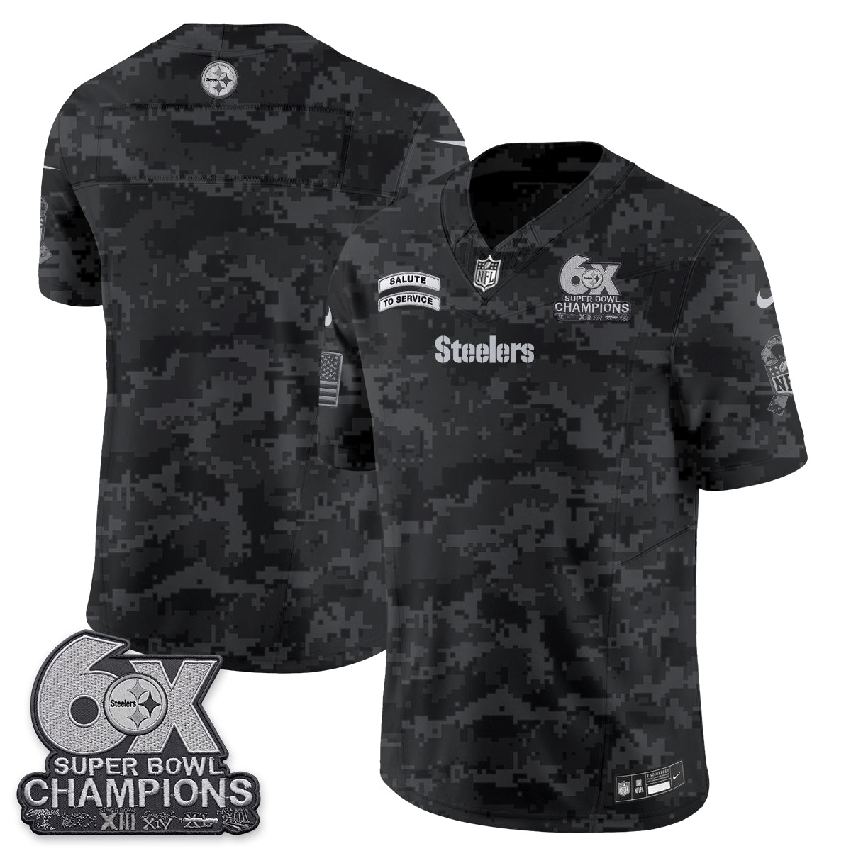 Pittsburgh Steelers 2026 Salute to Service Edition Vapor Jersey V3- Stitched-NQD