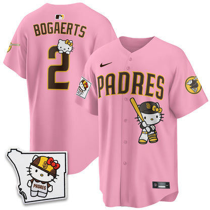 San Diego Padres x Meow KT Pink Edition Vapor Jersey - Stitched