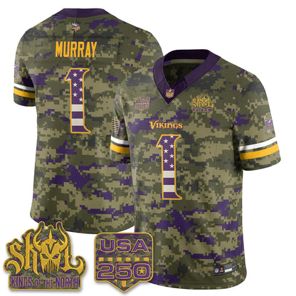Minnesota Vikings 2026 Salute to Service Edition Vapor Jersey - Stitched