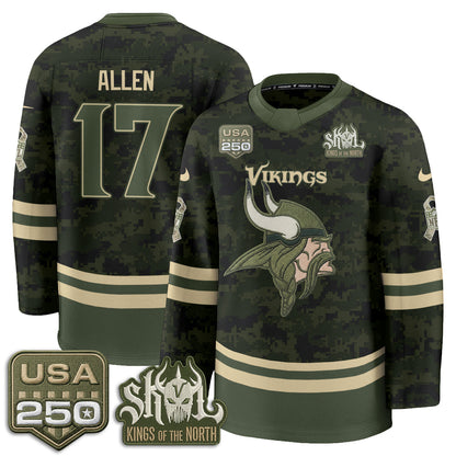 MIN 2026 Salute To Service Edition Hockey Jersey - Printed