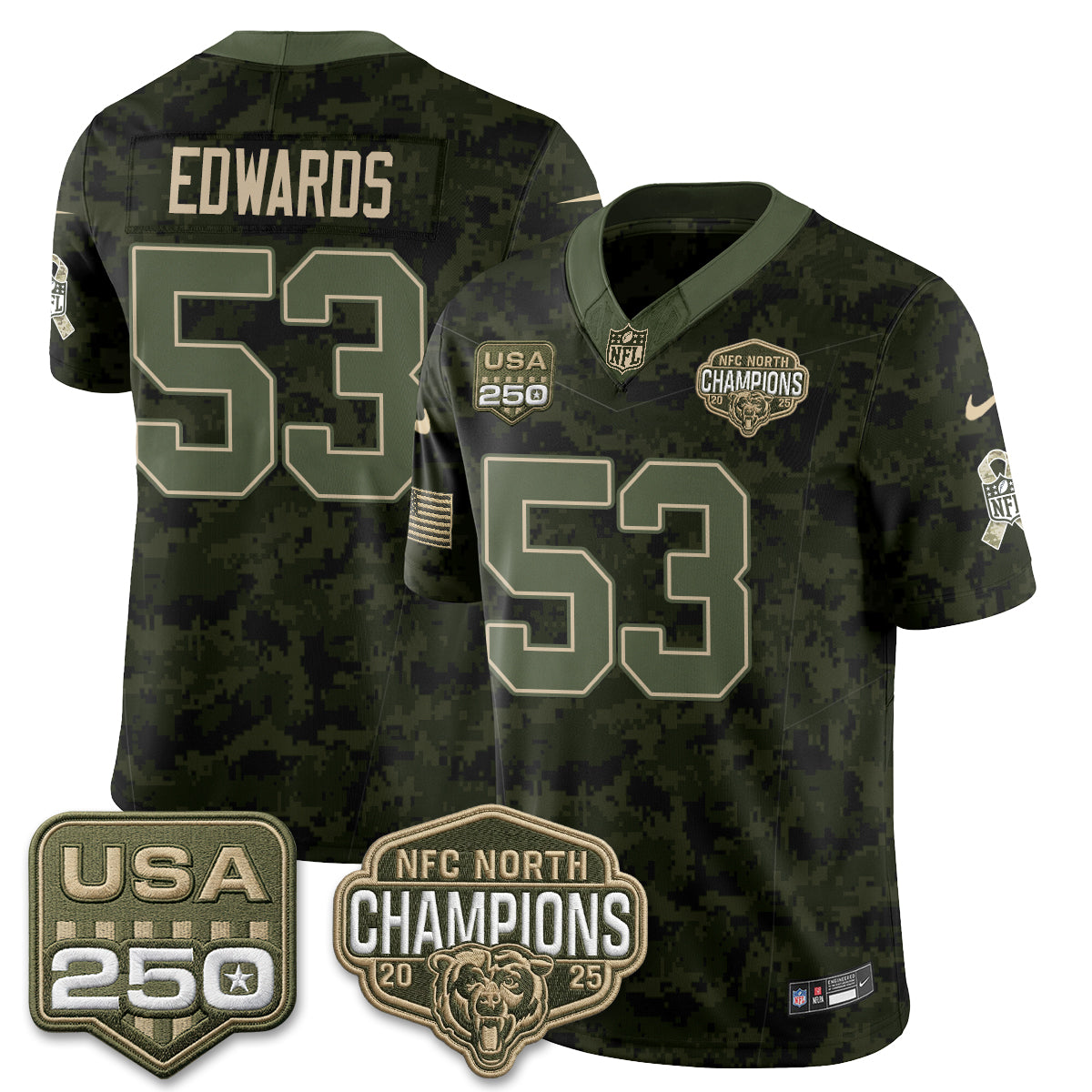 Chicago Bears 2026 Salute to Service Edition Vapor Jersey - Stitched (2)